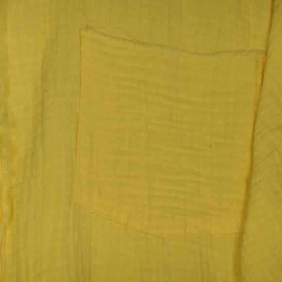 Yellow Jacket Womens Large  Pocket 100% Cotton Factory Frayed Hems Button Front - Picture 6 of 10